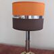 Vintage orange and chocolate lamp design.