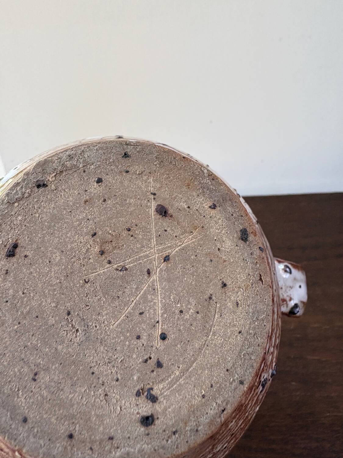 Chantal and Thierry Blanc ceramic pitcher, vintage 70s