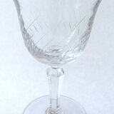 Suite of six crystal standing glasses