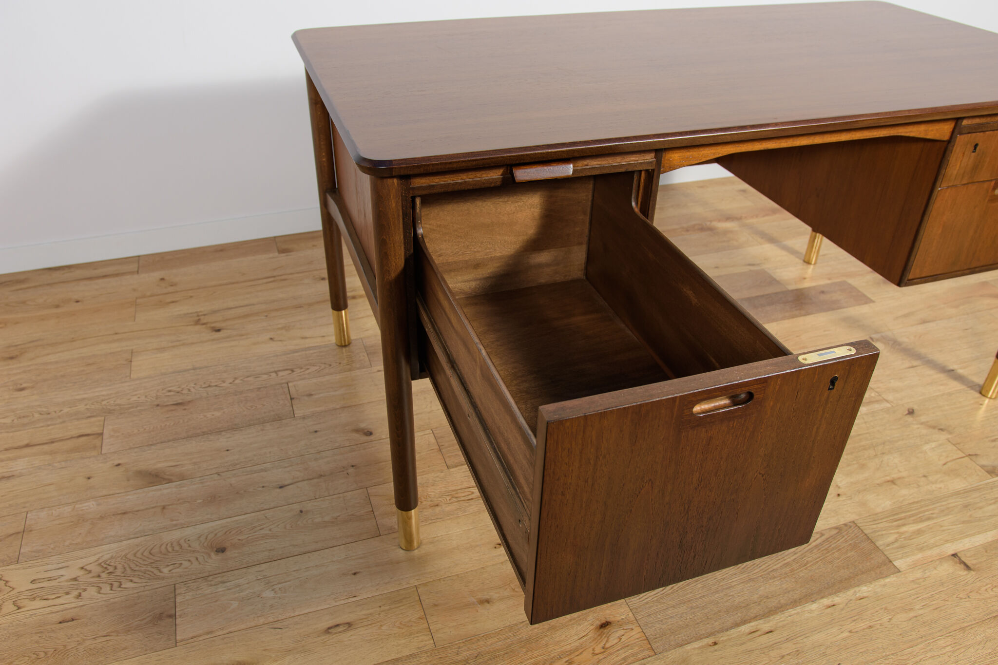 Mid-century teak desk by Sten Blomberg for Seffle Möbelfabrik, Sweden, 1960s
