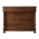 Antique wooden and white marble chest of drawers with 4 drawers.