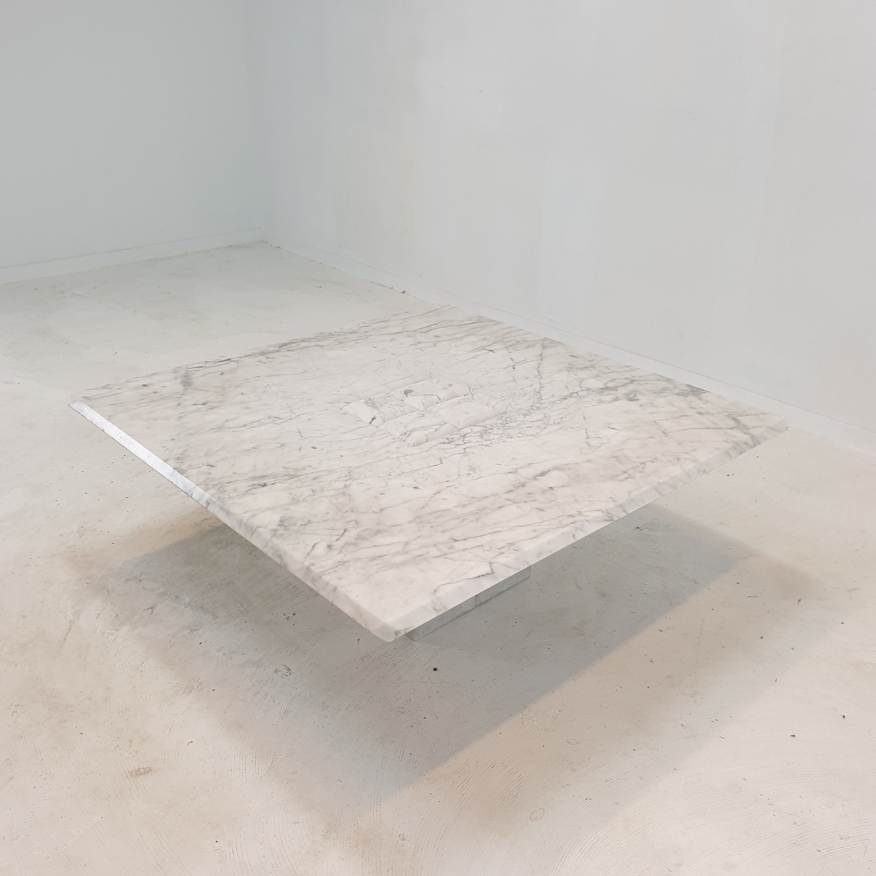 Italian Carrara Marble Coffee Table, 1990's