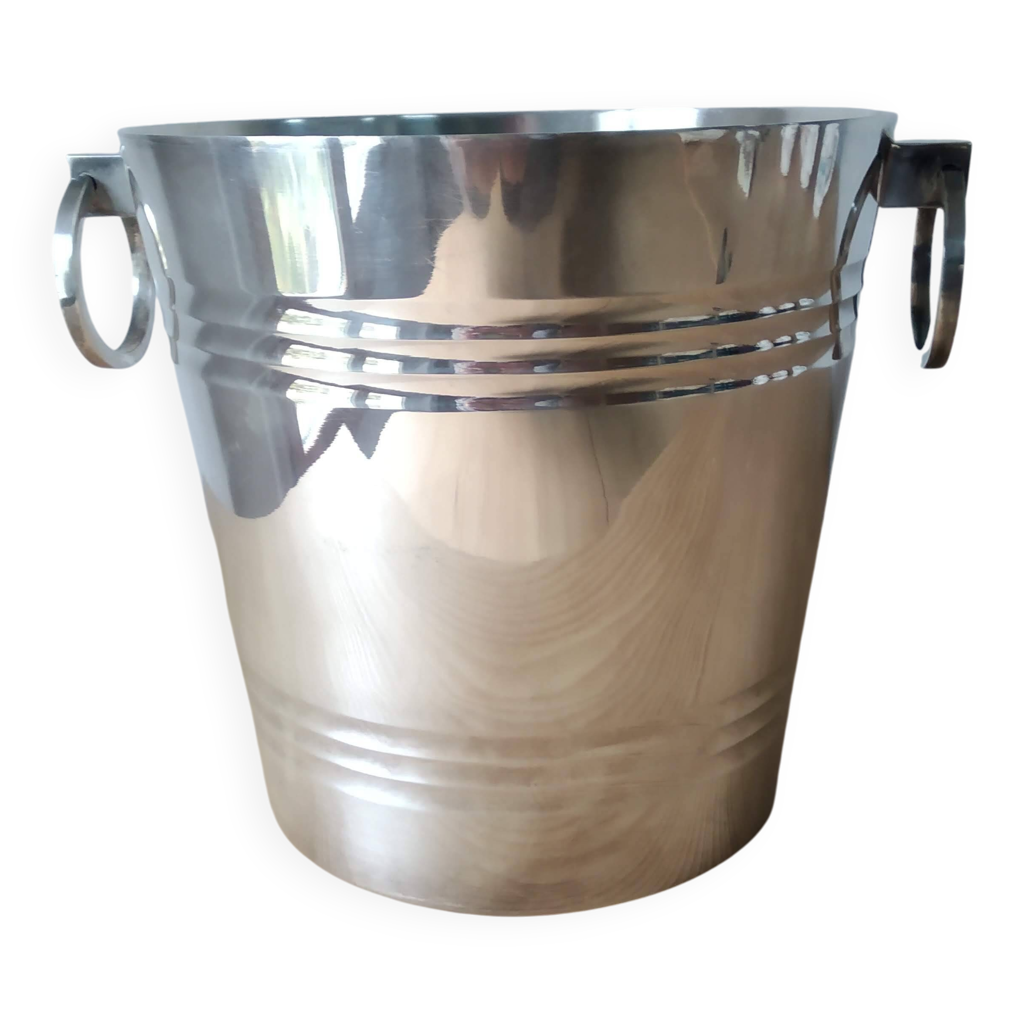 Sceau à Champagne En Métal Argenté GELB - Hauteur 20 Cm - Made In France