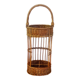 Porte-bouteilles bar vintage en osier