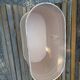 Patinated zinc planter