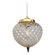 Vintage diamond-point glass globe pendant light