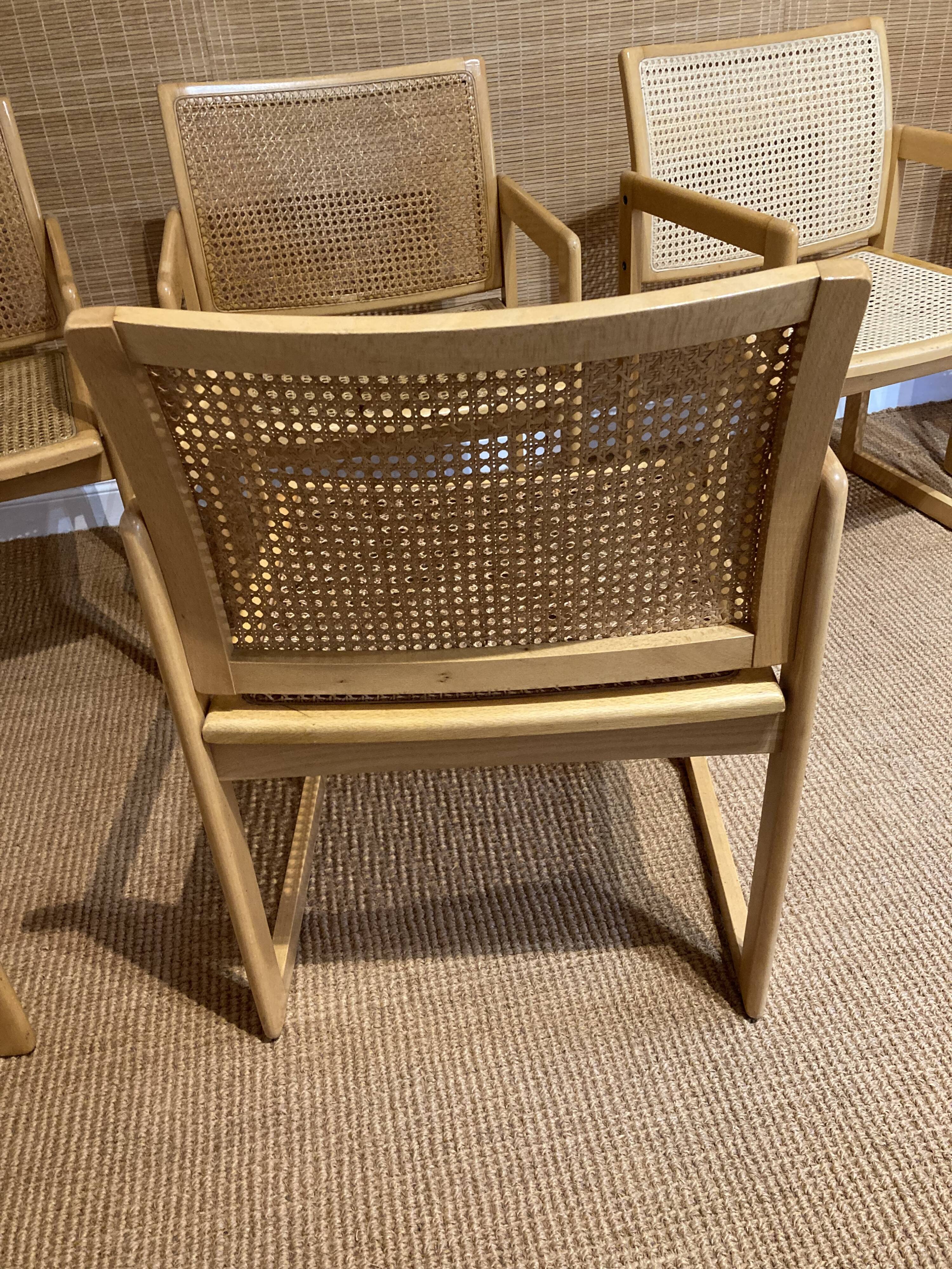 6 chaises cannées