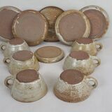 6 Pierre Lion stoneware cups