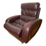Vintage lounge chair in imitation leather from the 70s