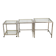 1970s Italian Chrome, Brass and Glass Nesting Tables, Set of Three