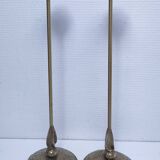 Pair of brass lamp bases Delmas design 90s