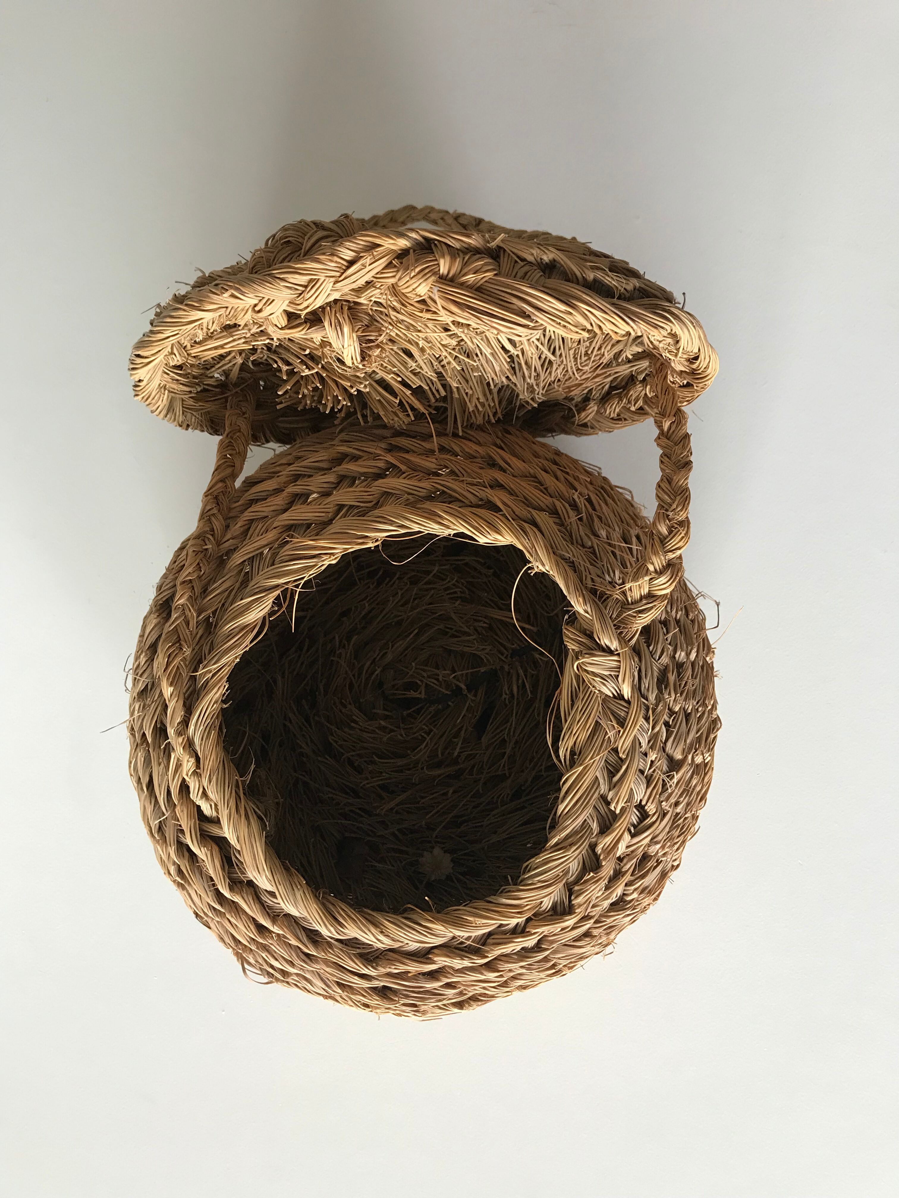 Round bohemian basket
