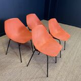 Ensemble de 4 chaises Guariche orange
