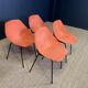 Set of 4 orange Guariche chairs