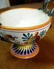 Small Cup and Saucer Majolica Fantechi Sesto Fiorentino Antique