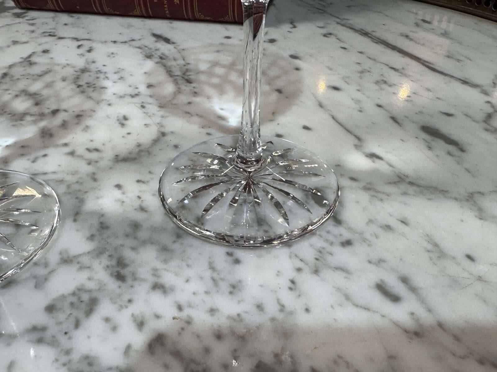 Set of 4 crystal stemmed glasses daum model boléro