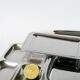 Plat rectangulaire en inox, bords arrondis Design, 1970
