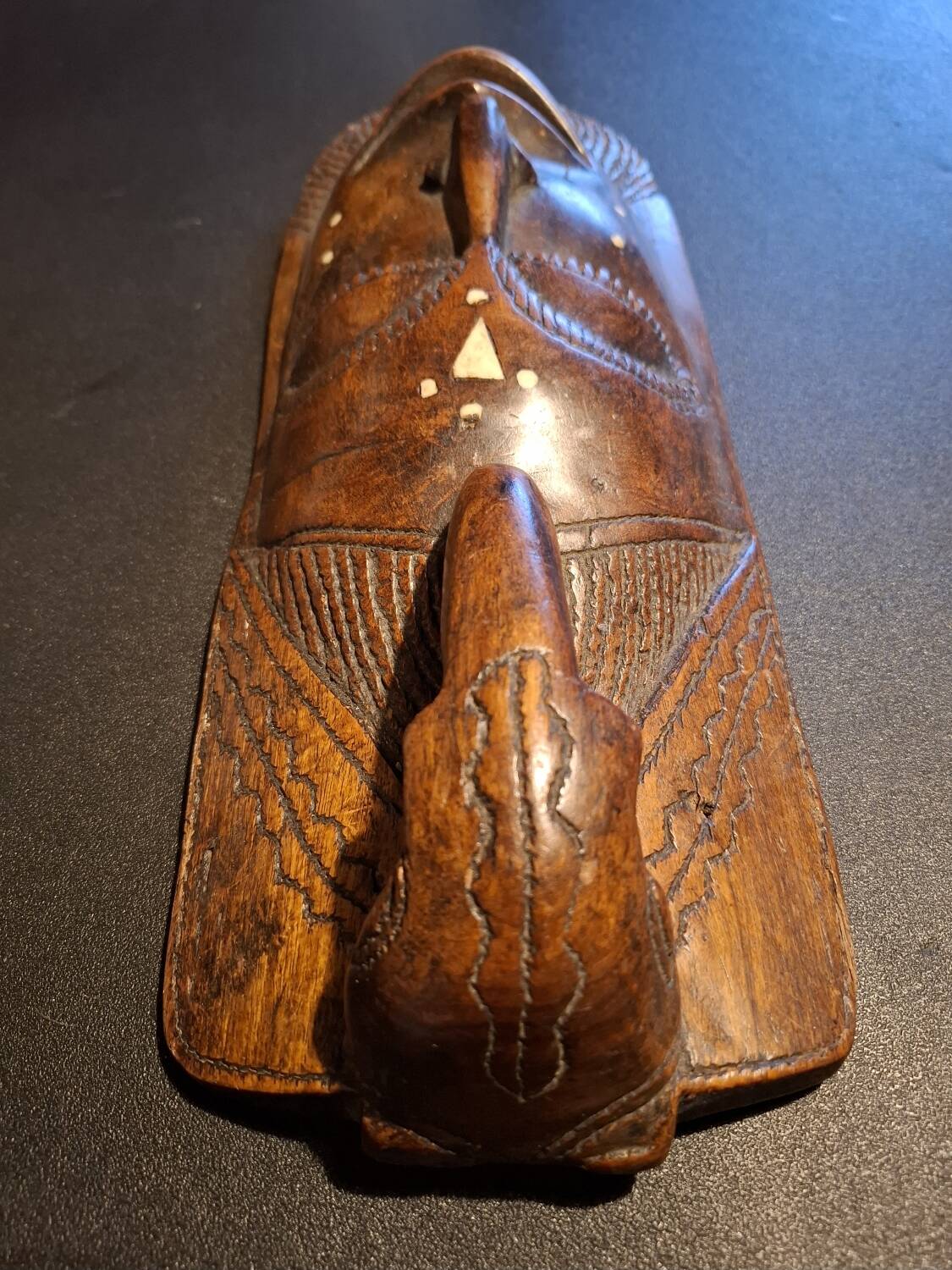 Ashanti tribal mask originating from Ghana.