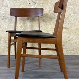 2x 60s 70s teak dining chair by Farstrup Møbler Made in Denmark