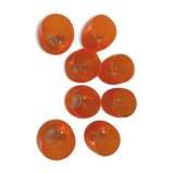 8 orange glasses