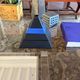Pyramid shaped stacked ceramic ashtrays / centerpiece Amalgames France 1980