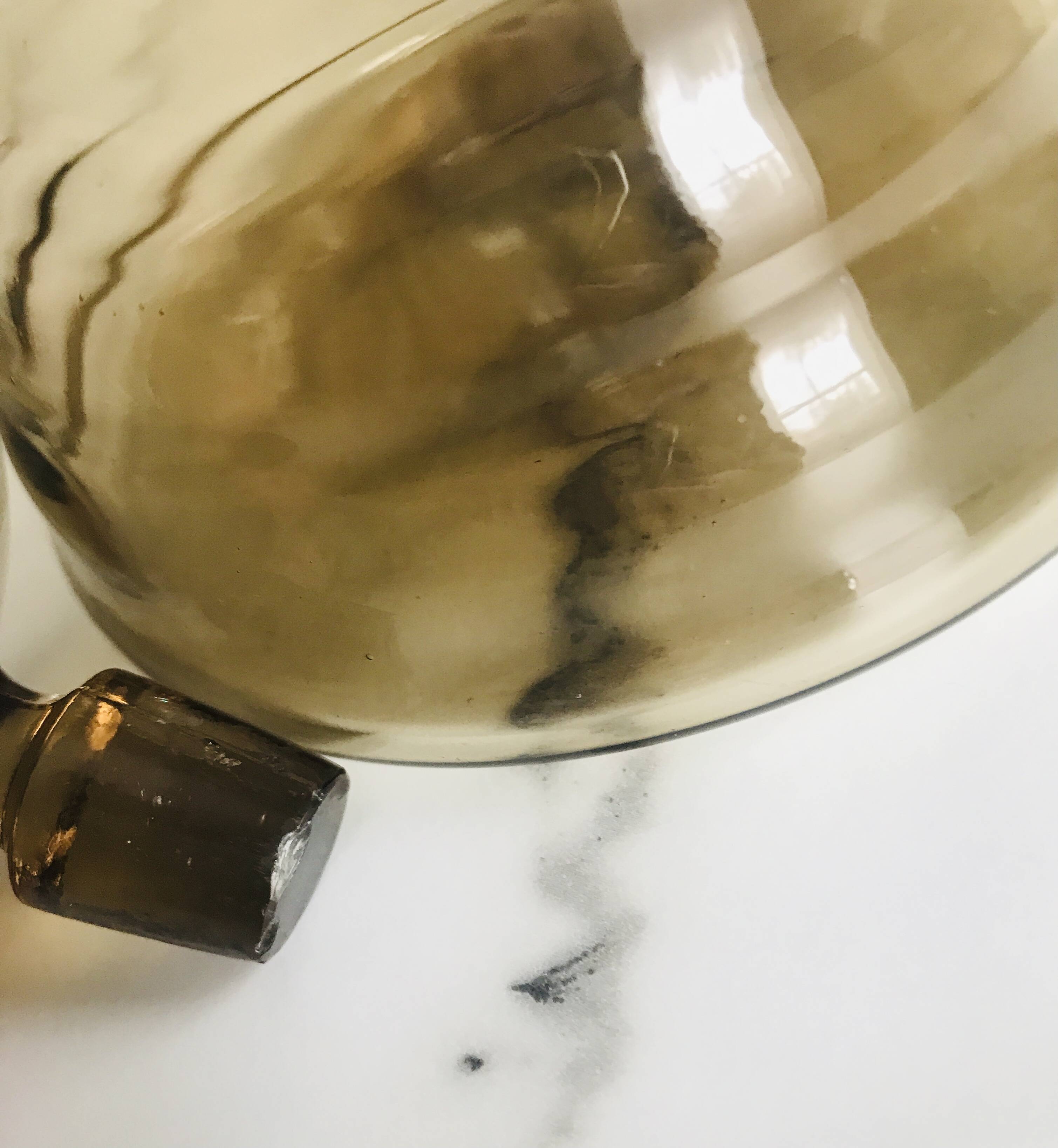 Art Deco smoked glass carafe