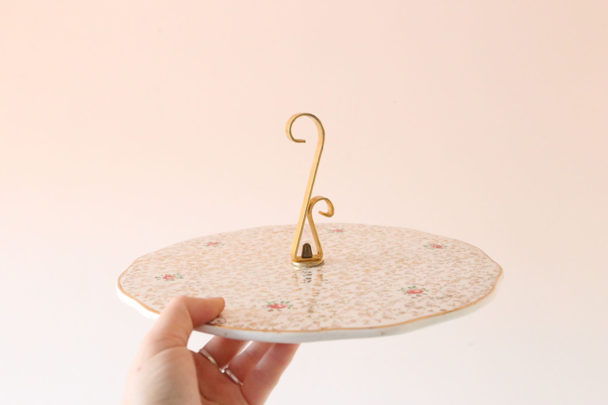 Servant/plateau dish, Villeroy and Boch, vintage, chrome and smoked glass