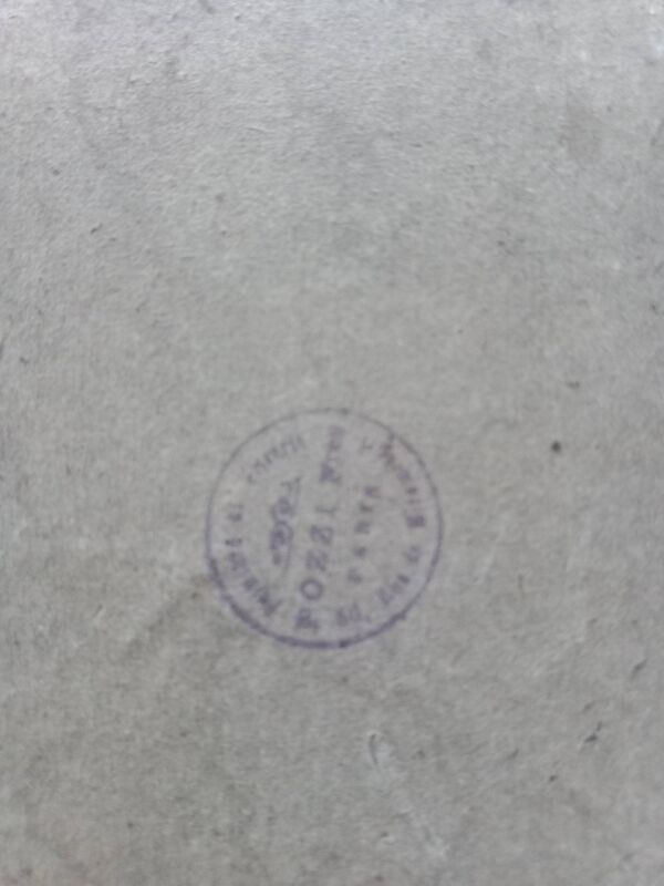 Pozzi paris - petit miroir ancien bronze xixe style rocaille