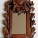 Miroir bois sculpté 34 x 20 cm