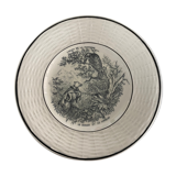 Old talking plate fable of the fountain the fox and the crow digoin sarguemines