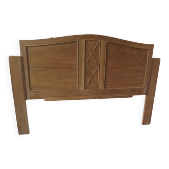 Headboard for a 160 bed in solid walnut. Unique piece made from old elements.