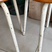 Paire de tabourets d’atelier vintage