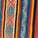 Multicolored Berber kilim rugs woven hands in natural wool