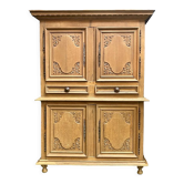 Sideboard 4 doors of the eighteenth in raw oak