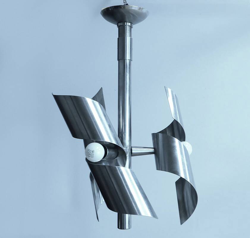 Lustre en Inox, style Space Age - 1960