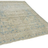 Hand-Knotted Persian Antique 1970s 210 cm x 294 cm Beige Wool Carpet