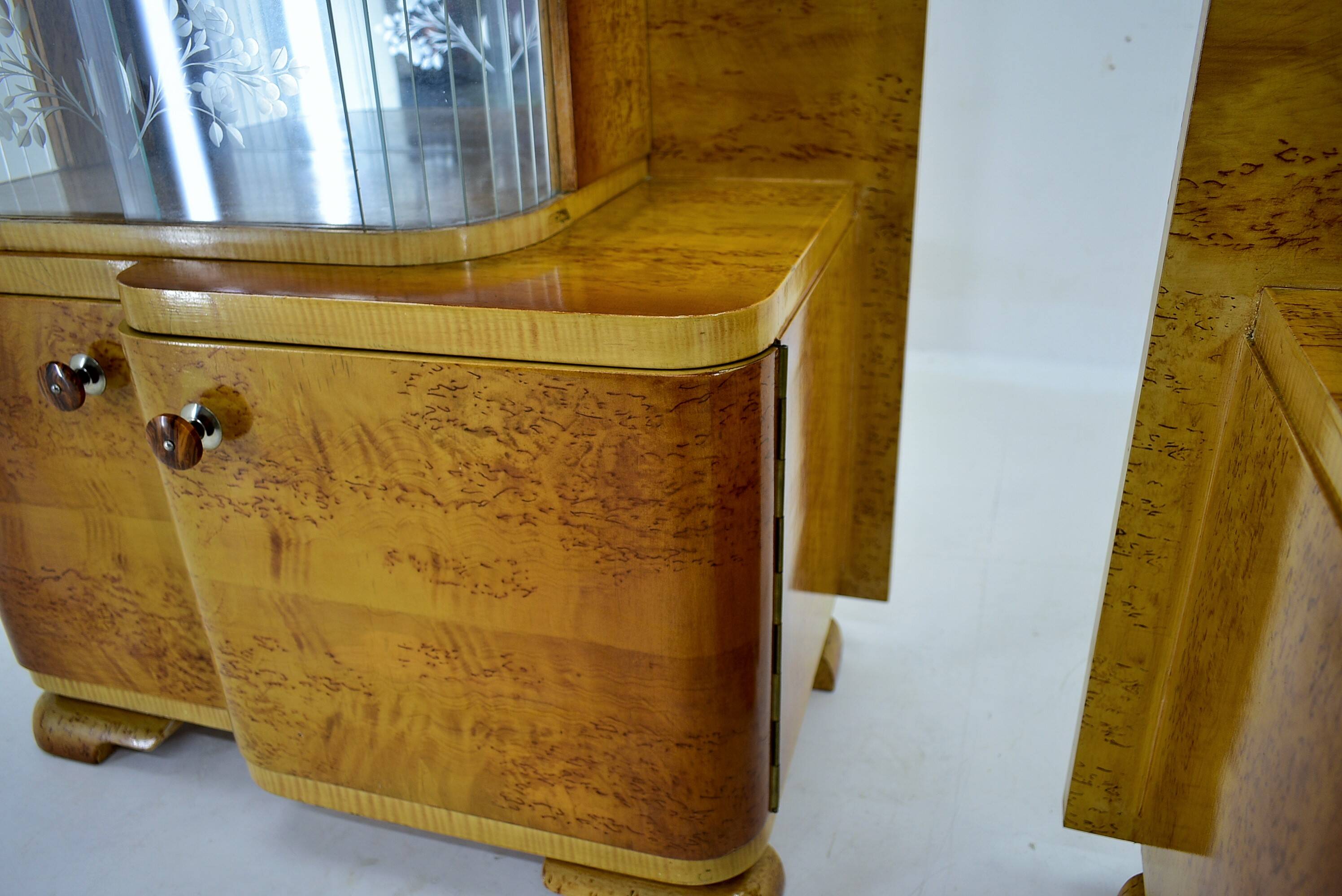 1939s set of Art Deco bedside tables, Czechoslovakia
