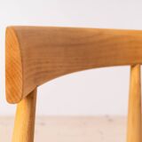 Set of 6 vintage dining chairs from uluv, wicker seats, czechoslovakia, 1960s
