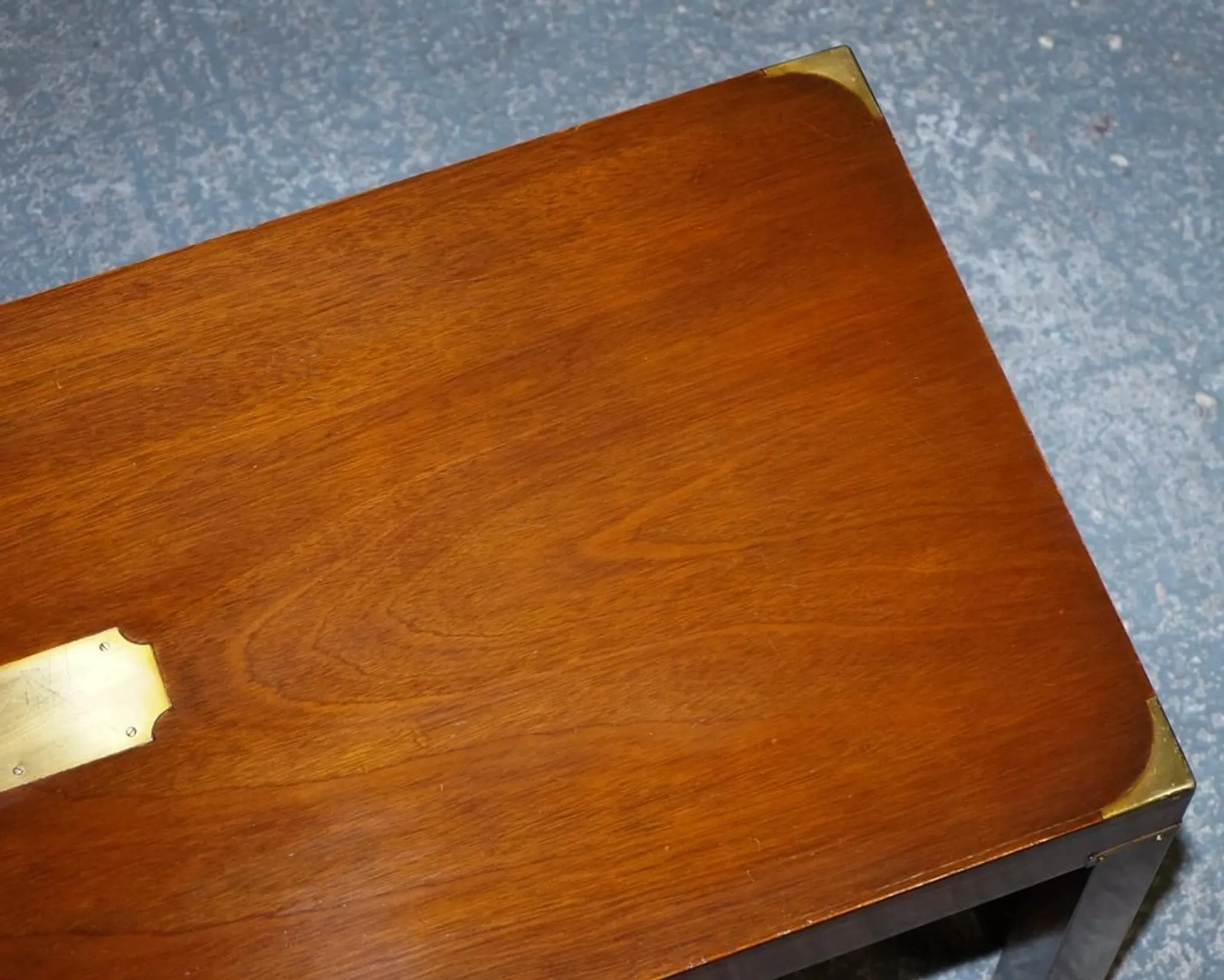 Vintage Military Campaign Coffee Table by REH Kennedy