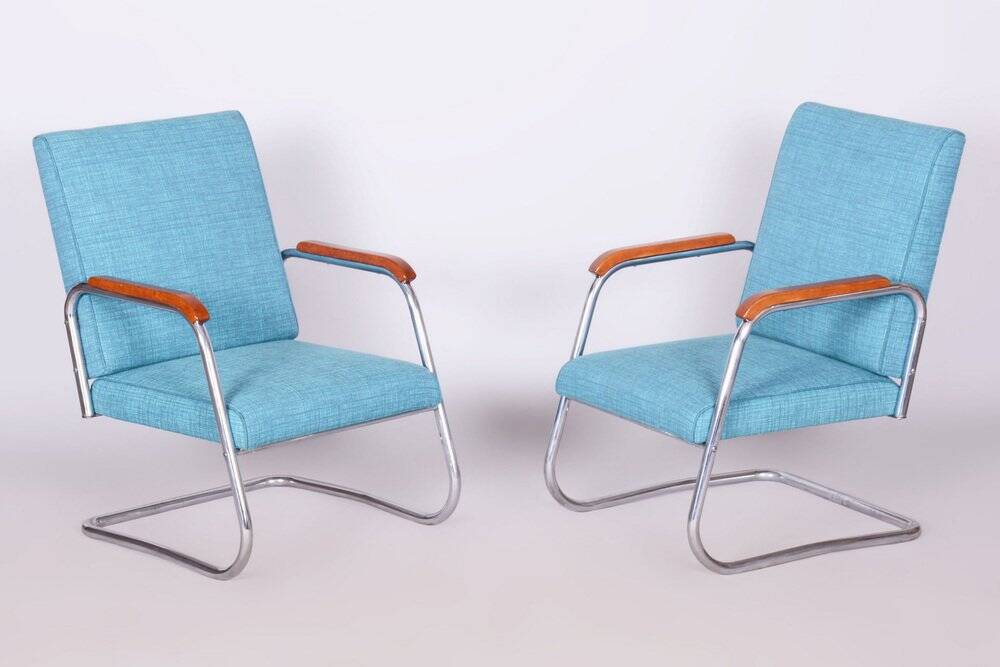 Set of Bauhaus Armchairs by Karel E. Ort for Hynek Gottwald, 1930s