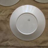 6 plates a decor floral and garland faiencerie de luneville