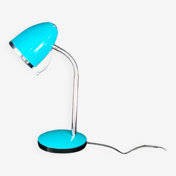 Blue chrome desk lamp