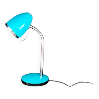 Blue chrome desk lamp