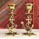 Pair of gilded brass candlesticks