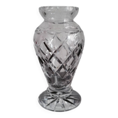 Vintage Bohemian crystal vase in excellent condition.