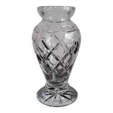 Vase vintage en cristal de Bohème en excellent état