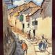 Gouache, lively street scene, South America, signed, 20th century