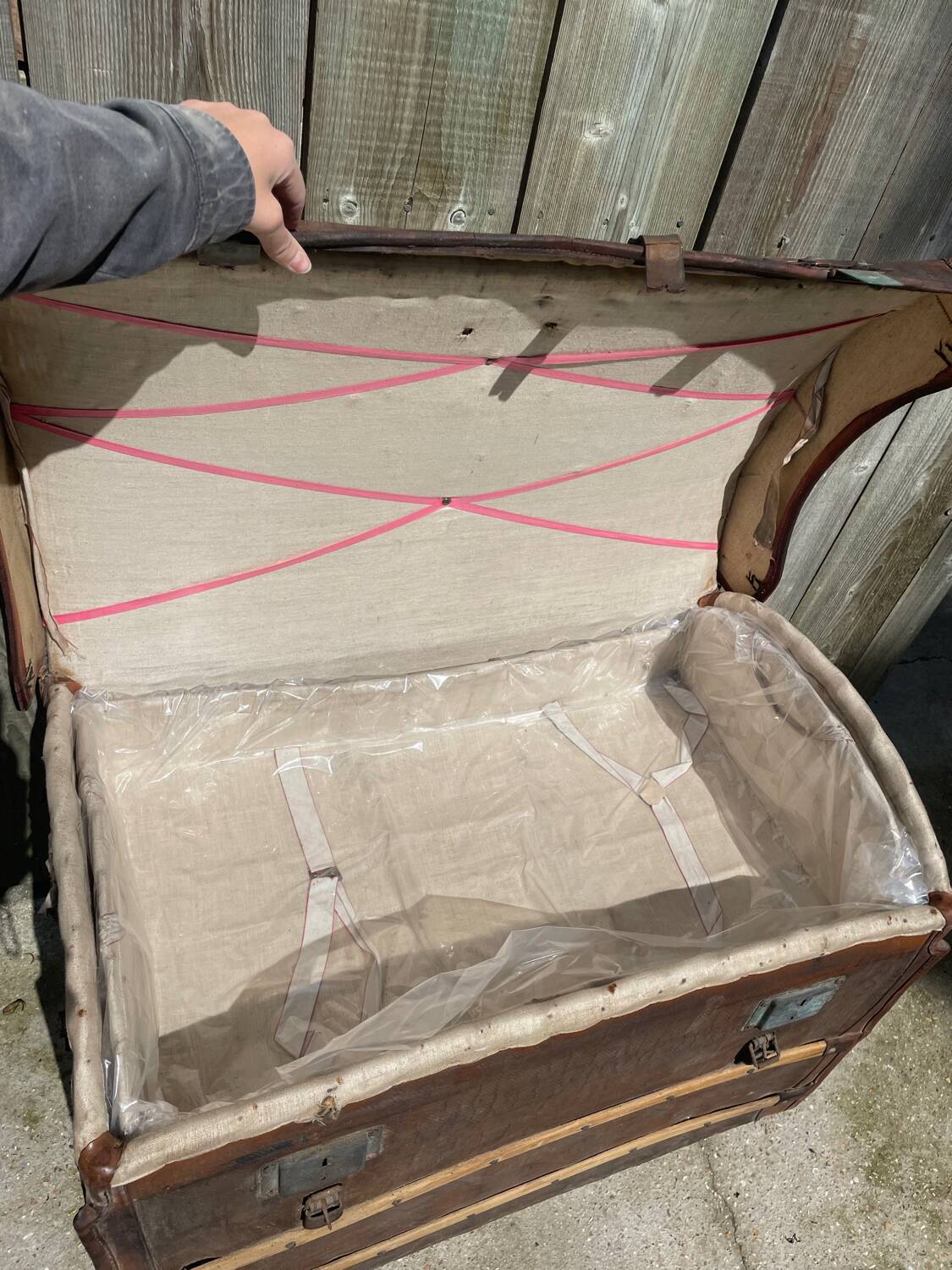 19th century stagecoach trunk