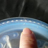 3 Blue Blue Pressed Pressed Molded Glass Bottle Bottom