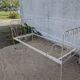 Wrought iron bed, bench
